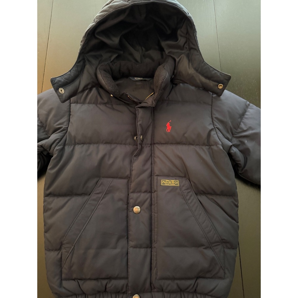 Polo by Ralph Lauren Navy Puffer Jacket with Red Polo Pony